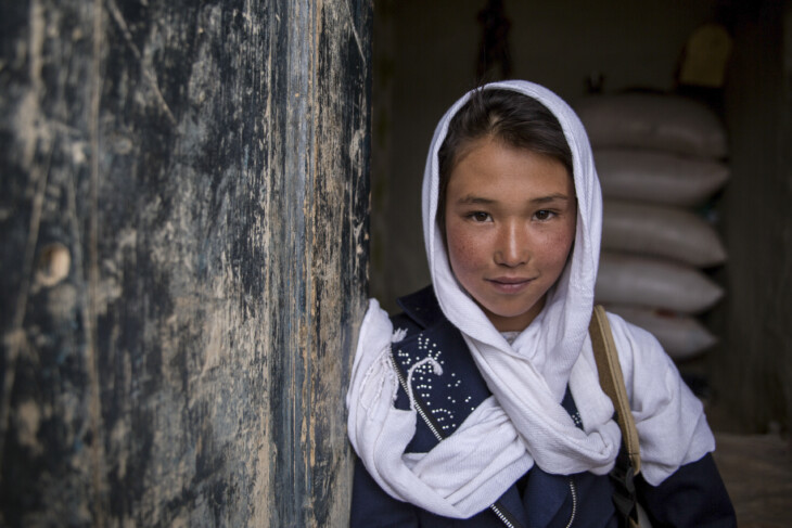 Rahna, 10, is Rehzah's sister and also attends school.