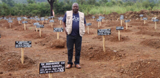 CRS is supporting the District Medical Office with the safe and dignified burials of Ebola victims in 3 districts in Sierra Leone. In the district of Port Loko, CRS is supporting 9 out of the 11 burial teams to bury anywhere from 20 to 30 deceased per day. CRS also supports the cemetery teams (grave diggers) in 3 designated cemeteries. Every death is treated as an Ebola victim as an extra precaution.